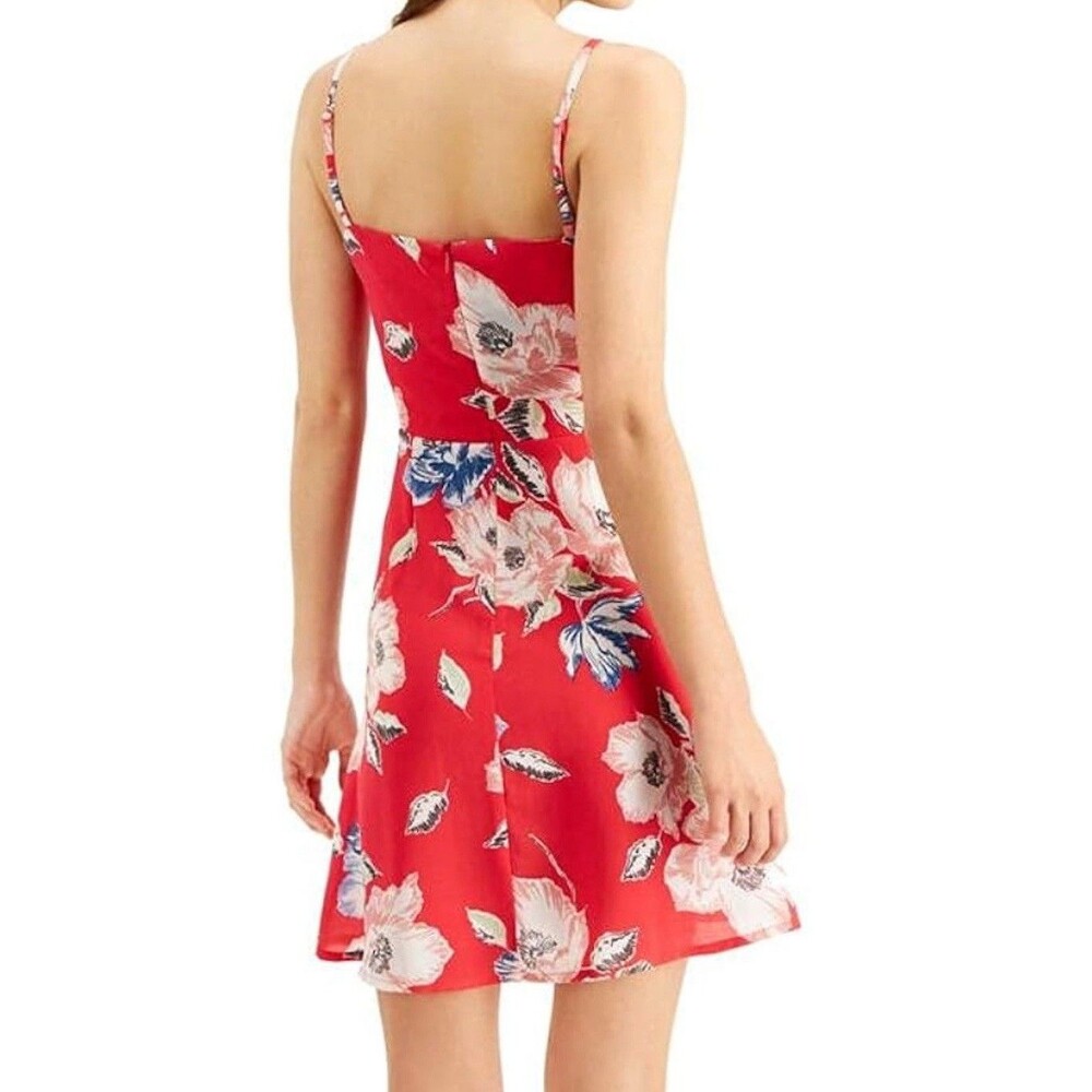 French Connection Dress Cari Size 12 Summer Floral Print Camisole Pink & Blue - Picture 3 of 14